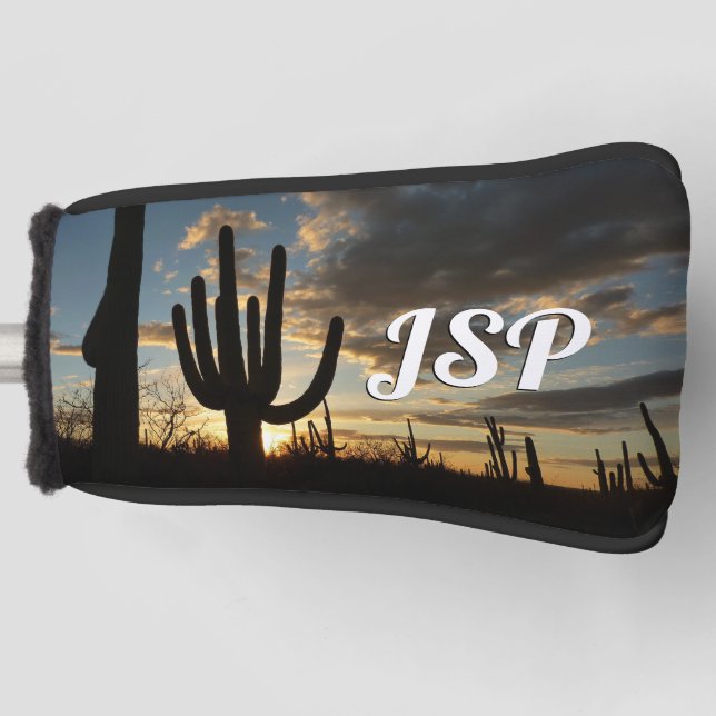 Funda Para Palo De Golf Paisaje del desierto de Saguaro Sunset II Arizona (Anverso)