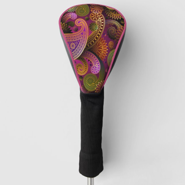 Funda Para Palo De Golf Paisley Purple (Anverso)