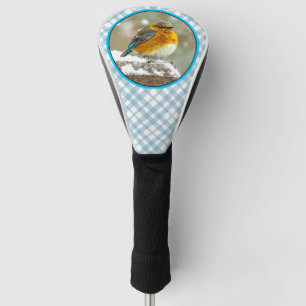 Funda Para Palo De Golf Pájaro azul oriental en nieve - Fotografía origina