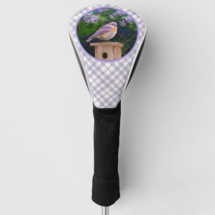Funda Para Palo De Golf Pájaro azul oriental en nieve - Fotografía origina