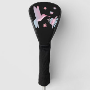 Funda Para Palo De Golf Pájaro colibrí de color pastel con regalo de flo