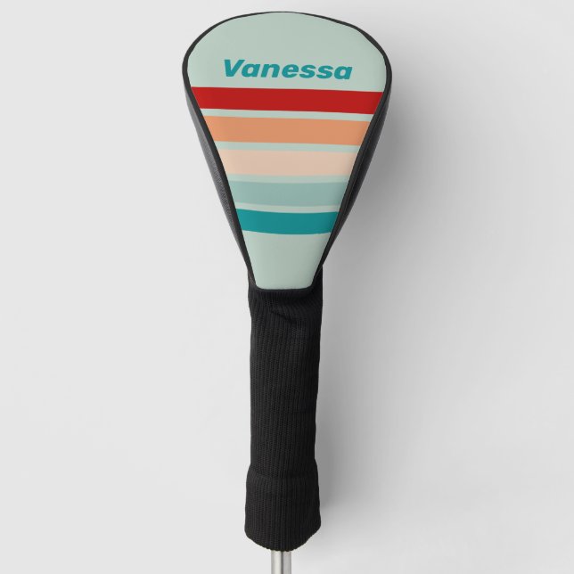 Funda Para Palo De Golf Pale Seaglass Across Striping with Name (Anverso)