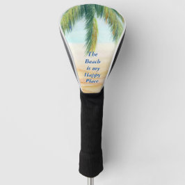 Funda Para Palo De Golf Palmera en un día soleado en la playa