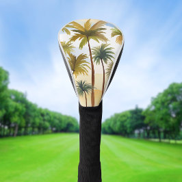Funda Para Palo De Golf Palmeras Tropicales | Pintura de color de agua de