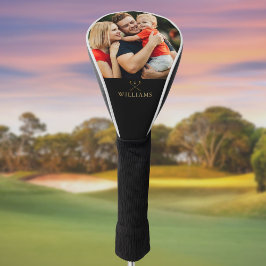 Funda Para Palo De Golf Palos de Golf Negros y Dorados con Foto Personaliz