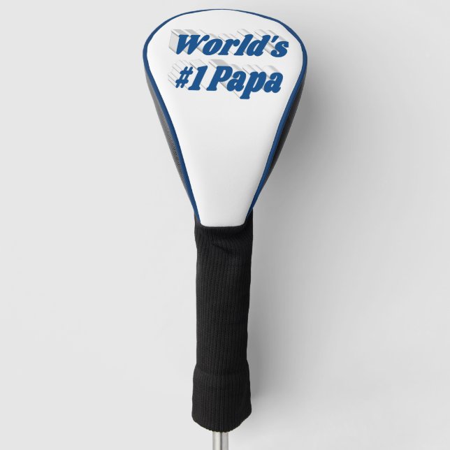 Funda Para Palo De Golf Papa con texto azul marino (Anverso)