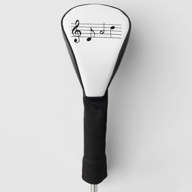 Funda Para Palo De Golf Papá escrito en Music Notes (Anverso)