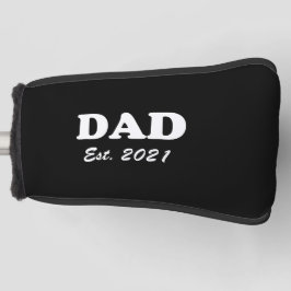 Funda Para Palo De Golf Papá personalizado fecha establecida negro persona