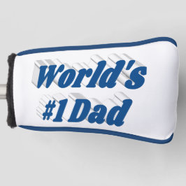 Funda Para Palo De Golf Papa texto azul marino 