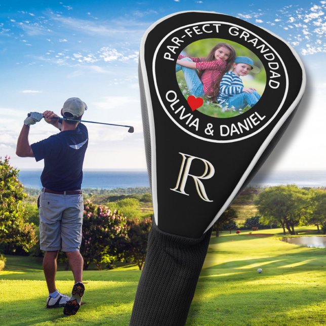 Funda Para Palo De Golf PAR-FECT GRANDDAD Foto Monograma negro (Subido por el creador)
