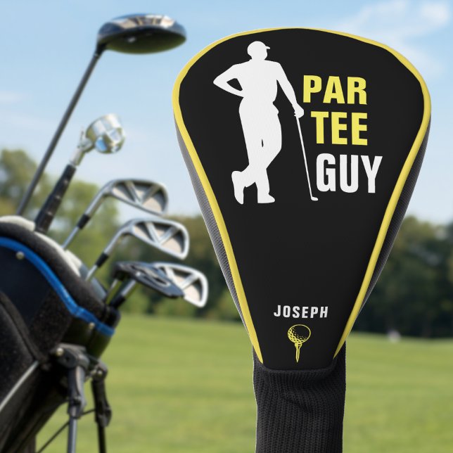 Funda Para Palo De Golf Par Tee Guy Black & Yellow (Par Tee Guy Black & Yellow Golf Head Cover
)