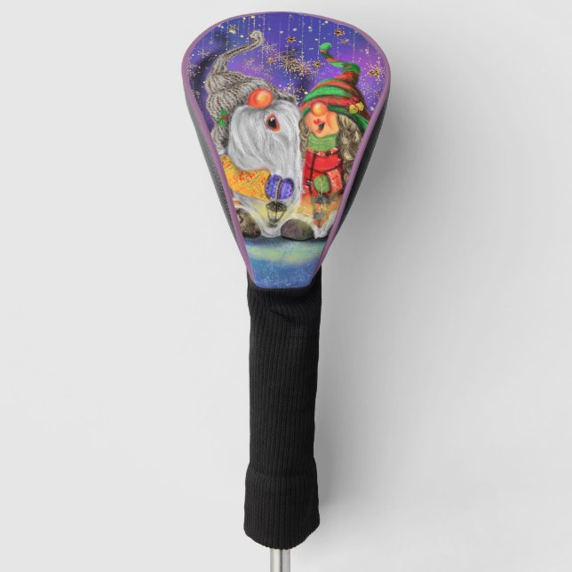 Funda Para Palo De Golf Pareja de dulces gnomos cantando canción feliz de  (Anverso)