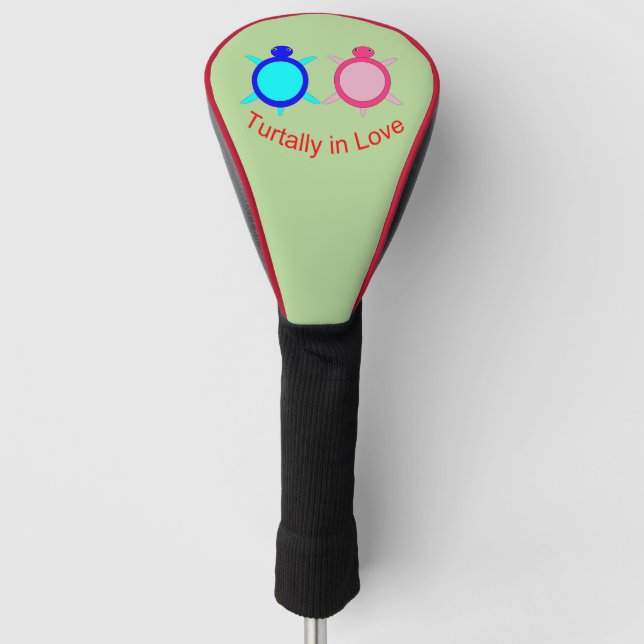 Funda Para Palo De Golf Pareja De Tortuga Cuta (Anverso)