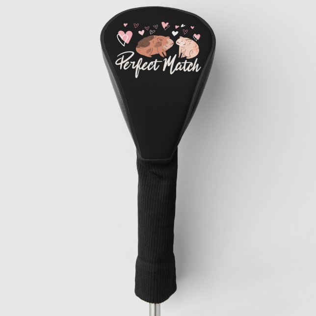 Funda Para Palo De Golf Pareja perfecta, cobayas, El día de San Valentín (Anverso)