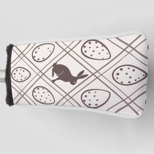 Funda Para Palo De Golf Pascua de cuadros marrones   (Anverso)
