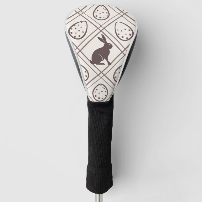 Funda Para Palo De Golf Pascua de cuadros marrones   (Anverso)