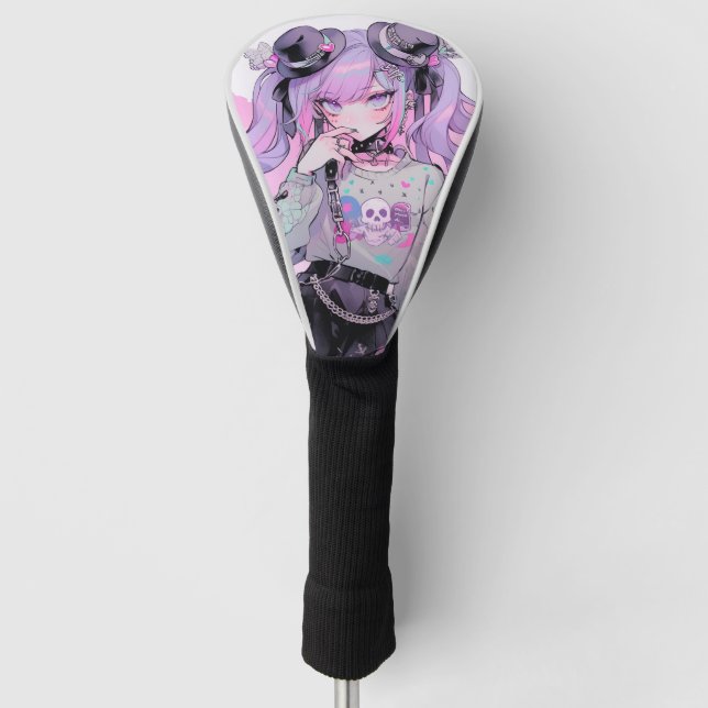 Funda Para Palo De Golf Pastel Purple Gothic Lolita Anime Chica (Anverso)