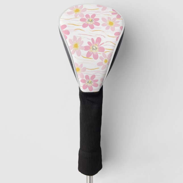 Funda Para Palo De Golf Pastel Retro Floral (4) (Anverso)