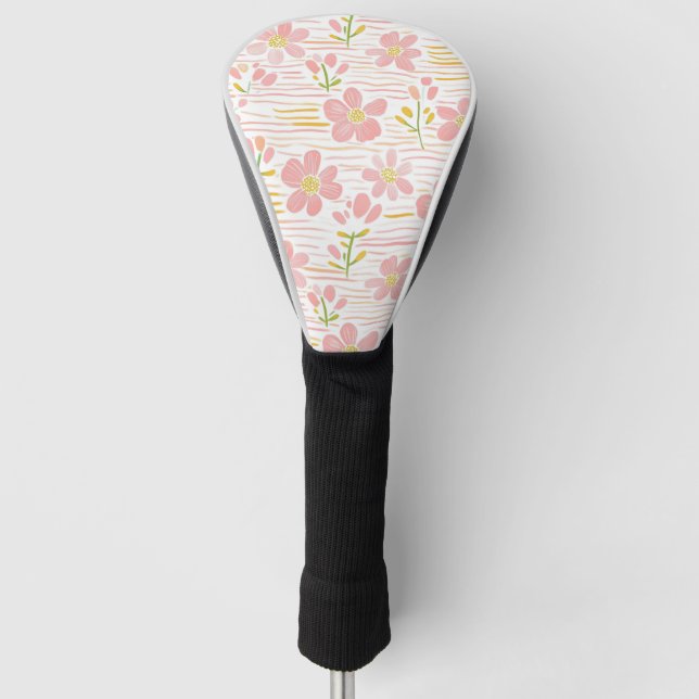 Funda Para Palo De Golf Pastel Retro Floral (6) (Anverso)