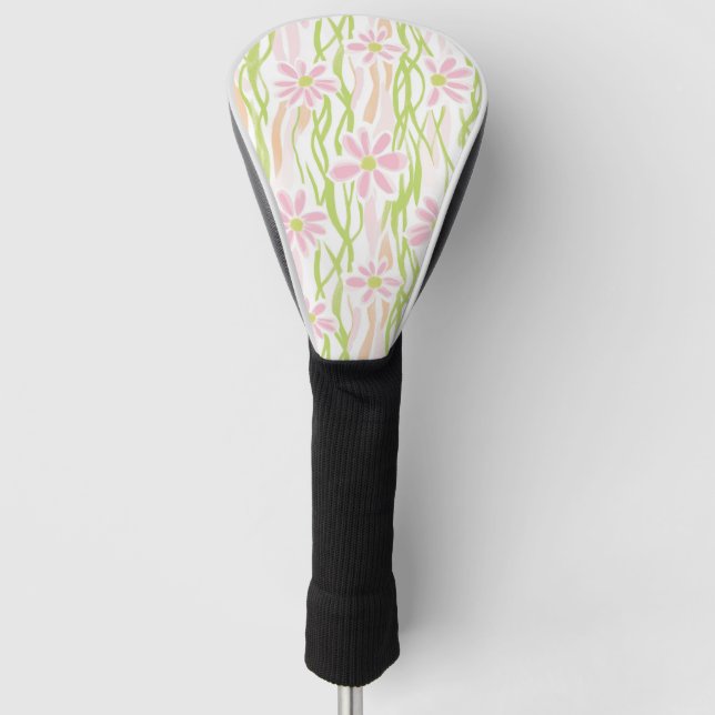 Funda Para Palo De Golf Pastel Retro Floral (8) (Anverso)