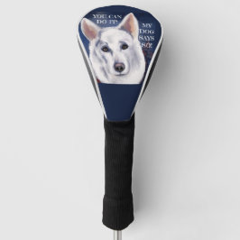 FUNDA PARA PALO DE GOLF PASTOR ALEMÁN BLANCO