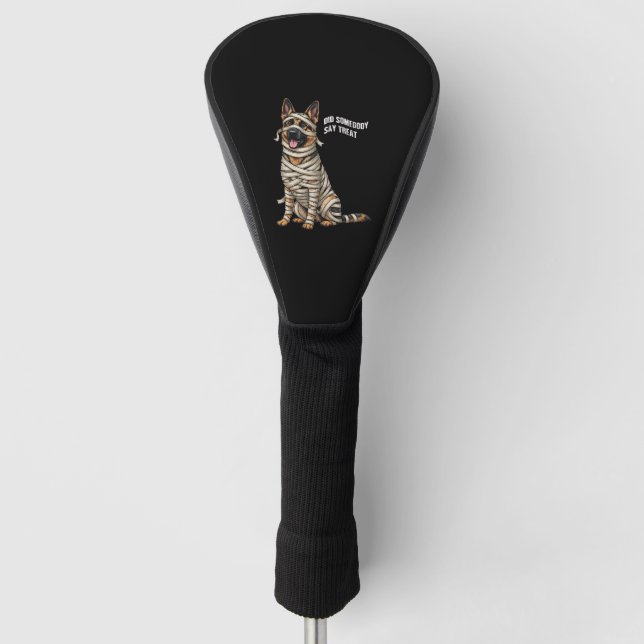 Funda Para Palo De Golf Pastor alemán Mummy perro de Halloween (Anverso)