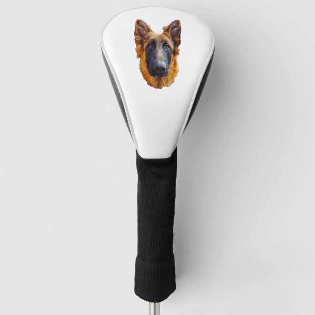 Funda Para Palo De Golf Pastor alemán perro de cachorro (Anverso)