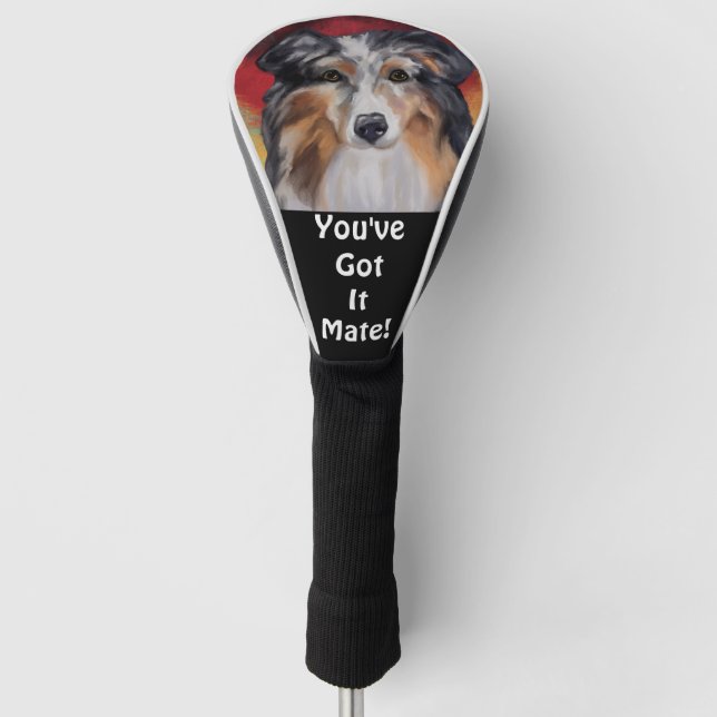 Funda Para Palo De Golf Pastor Australiano (Anverso)