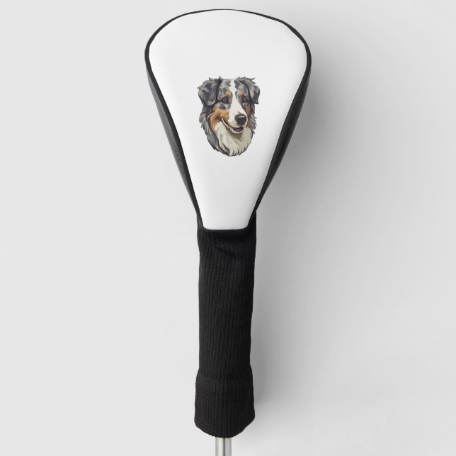 Funda Para Palo De Golf Pastor australiano Perro 3 (Anverso)