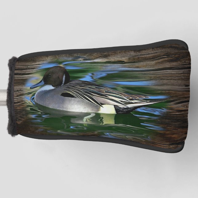 Funda Para Palo De Golf Pato Mallard En El Lago (Anverso)