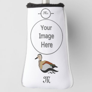 Funda Para Palo De Golf Pato Verde azulado Adorable En Anillo Natación