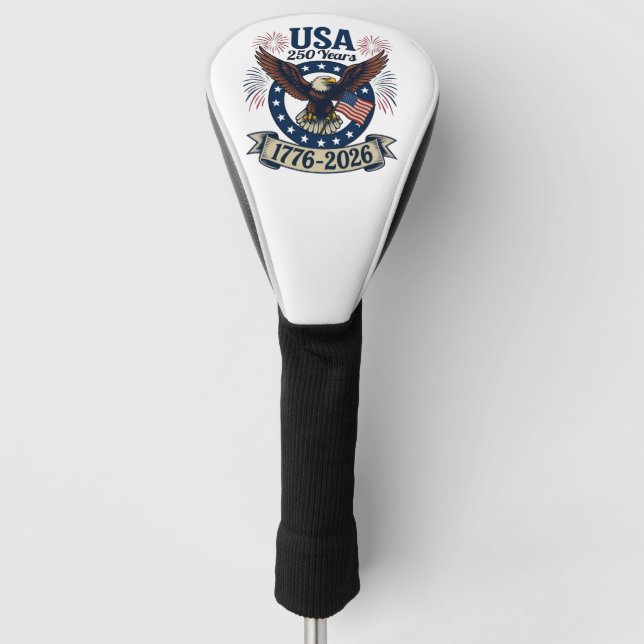 Funda Para Palo De Golf Patriotic American Eagle 250 Years 1776-2026 (Anverso)
