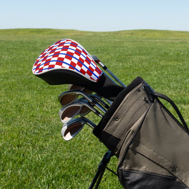 Funda Para Palo De Golf Patriotic Checkerboard Golf Head Cover (In Situ)