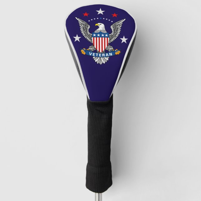 Funda Para Palo De Golf Patriotic Eagle Veteran (Anverso)