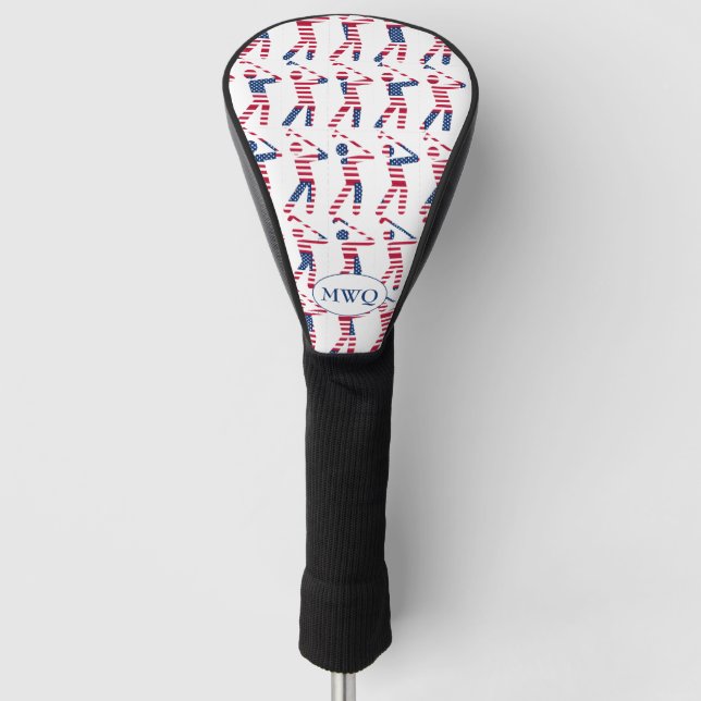 Funda Para Palo De Golf Patriotic USA Monogram DRIVER (Anverso)
