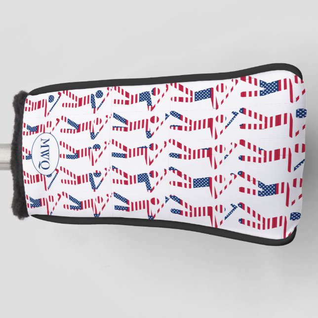 Funda Para Palo De Golf Patriotic USA Monogram PUTTER (Anverso)