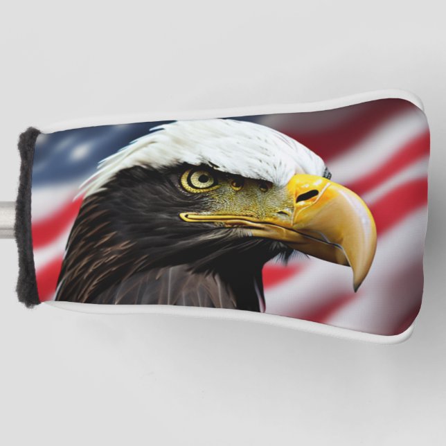 Funda Para Palo De Golf Patriótico/Águila/Estadounidense/USA (Anverso)