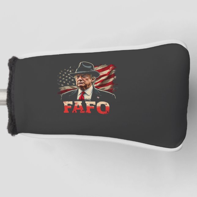 Funda Para Palo De Golf Patriótico de la bandera estadounidense de la band (Anverso)