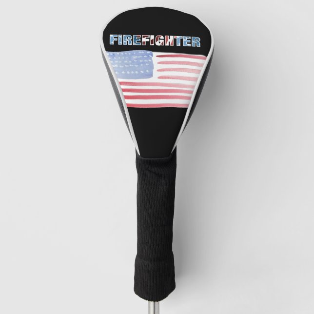 Funda Para Palo De Golf Patriótico del bombero  (Anverso)