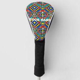 Funda Para Palo De Golf Patrón africano Ndebele