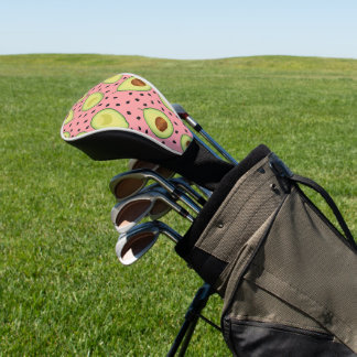 Funda Para Palo De Golf Patrón aguacate rosado