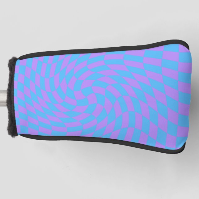 Funda Para Palo De Golf Patrón azul pálido y ondulador ondulado (Anverso)