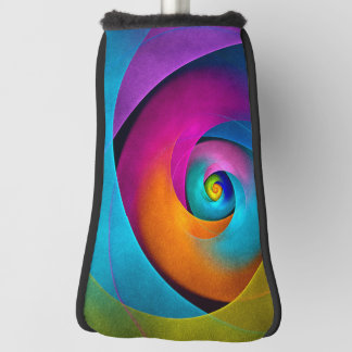 Funda Para Palo De Golf Patrón azul rosado del arte del resumen floral mod