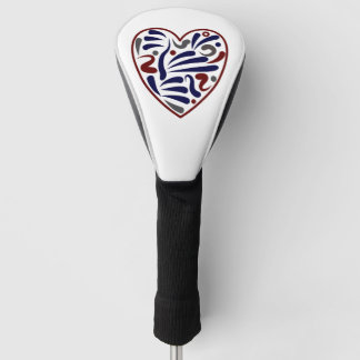 Funda Para Palo De Golf patrón cardiaco abstracto de bonito