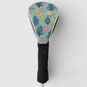 Funda Para Palo De Golf Patrón Colorido de Vida Marina Costera (12)