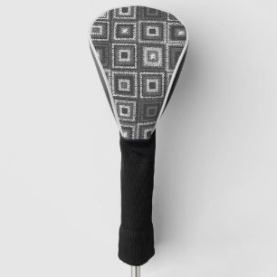 Funda Para Palo De Golf Patrón cuadrado de granjas grises