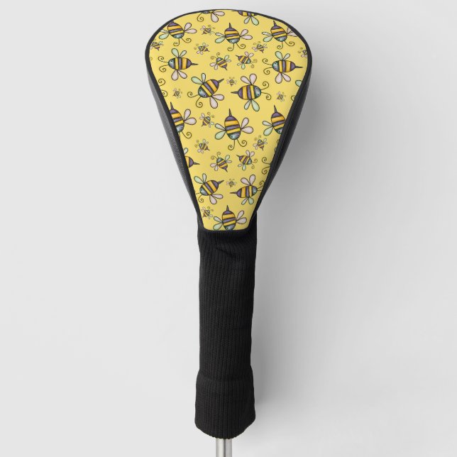 Funda Para Palo De Golf Patrón de abejas con burbujas (Anverso)