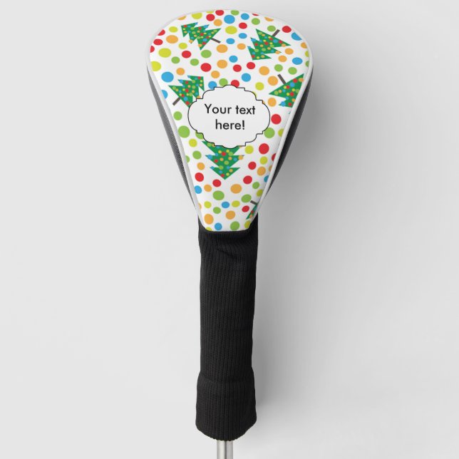 Funda Para Palo De Golf patrón de árboles de Navidad (Anverso)