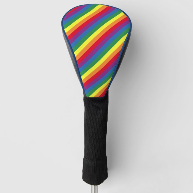 Funda Para Palo De Golf Patrón de arco iris diagonal (Anverso)