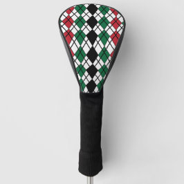 Funda Para Palo De Golf Patrón de argenilo rojo verde negro